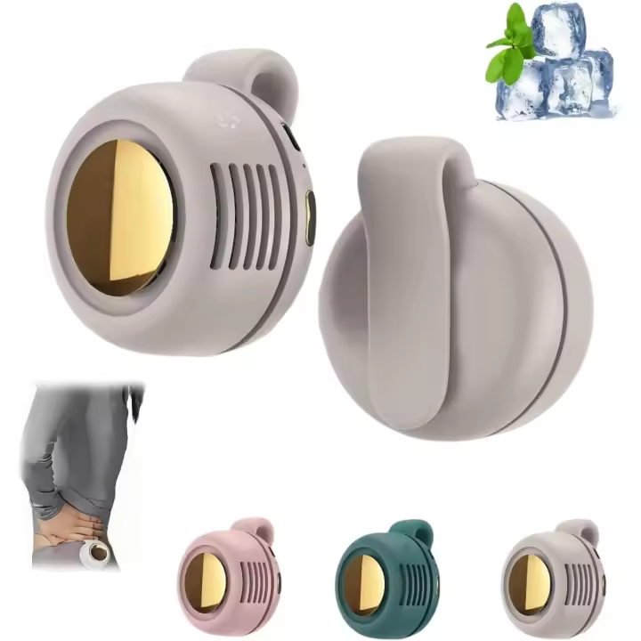 Ventilador de clip para camisa, nuevo mini ventilador portátil silencioso sin aspas (2025), con ajuste de tres velocidades en la cintura y cuello único sin aspas, ideal para exteriores, oficina, viajes y gimnasio. (Blanco) - 1