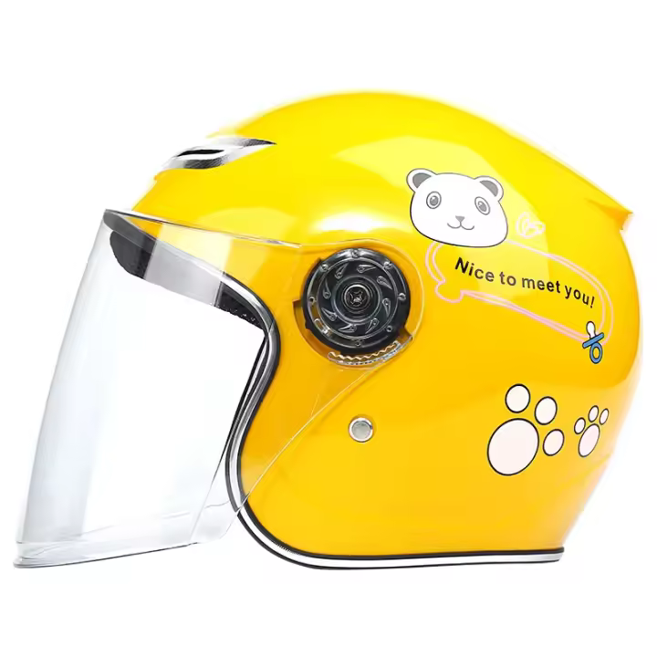 Casco Para Niños Con Patrón De Dibujos Animados Anti Caída Seguridad En Cuatro Estaciones Protección Para Motocicleta Casco De Carcasa De ABS Unisex - 1