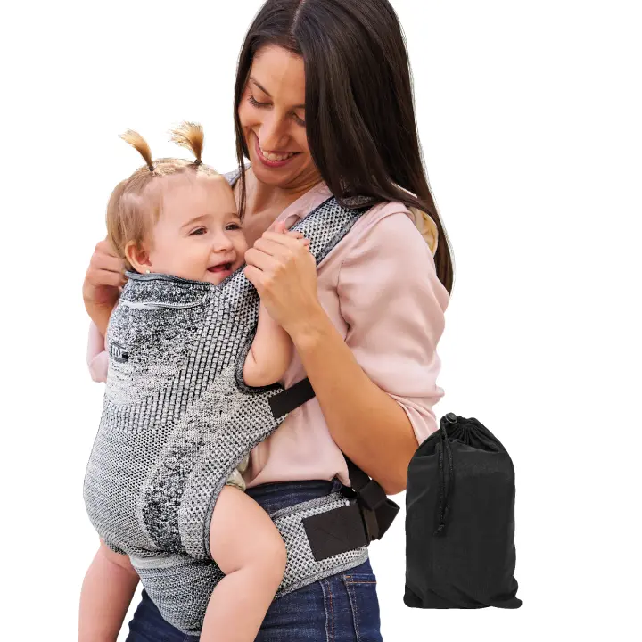 MS Kanguro Four Seasons - Portabebés elastico, fácil de usar y colocar. Ergonómico ajustable, mochila multiusos apropiada hasta 15 kg. Fuerza distribuída entre hombros y espalda - (Ideal para regalo) - 1
