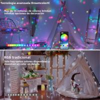 Cadena De Luces LED Para Cortinas RGBIC Con Enchufe USB Y Control Remoto Bluetooth Y APP Para Decoración De Habitaciones - details 3