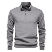 AIOPESON Chaqueta De Algodón Y Poliéster Para Hombres Con Cuello Alto Y Cierre De Cremallera Casual Ligera Para Otoño E Invierno - details 6