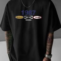 Camiseta De Manga Corta Para Hombre Estampada Con Diseño Retro De Nueva York Moda Casual Verano Talla Grande Para Parejas - details 2