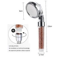 Cabezal de ducha con filtro de alta presión para Spa, terapia de agua, ahorro de agua, bola negativa de iones activados, boquilla de ducha de 3 modos, filtro de agua de baño Premium - details 5