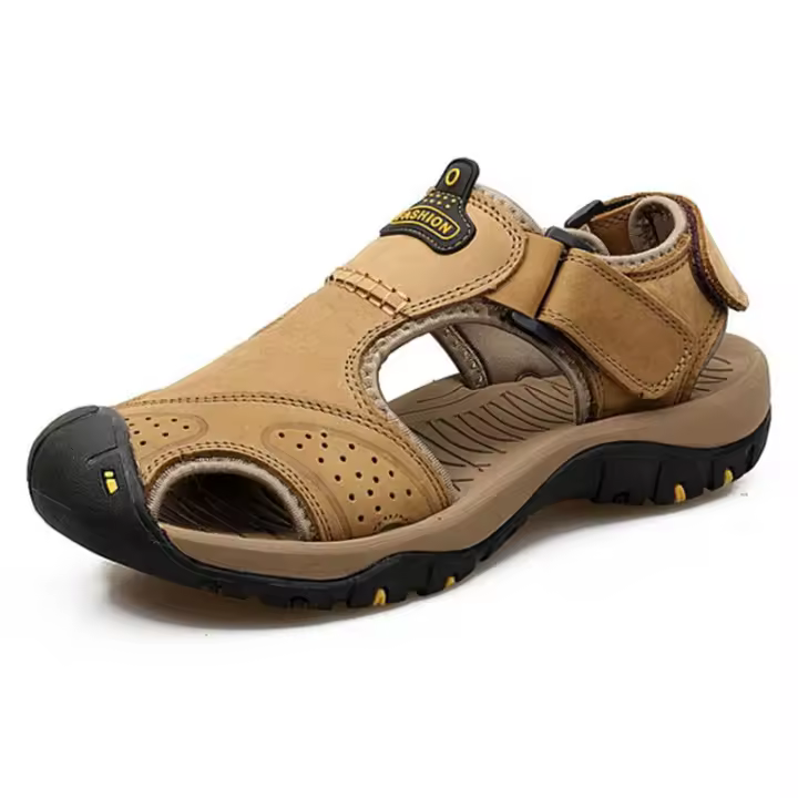 Sandalias de cuero para hombre, zapatos informales, ligeros y cómodos, de talla grande 38-48 - 1