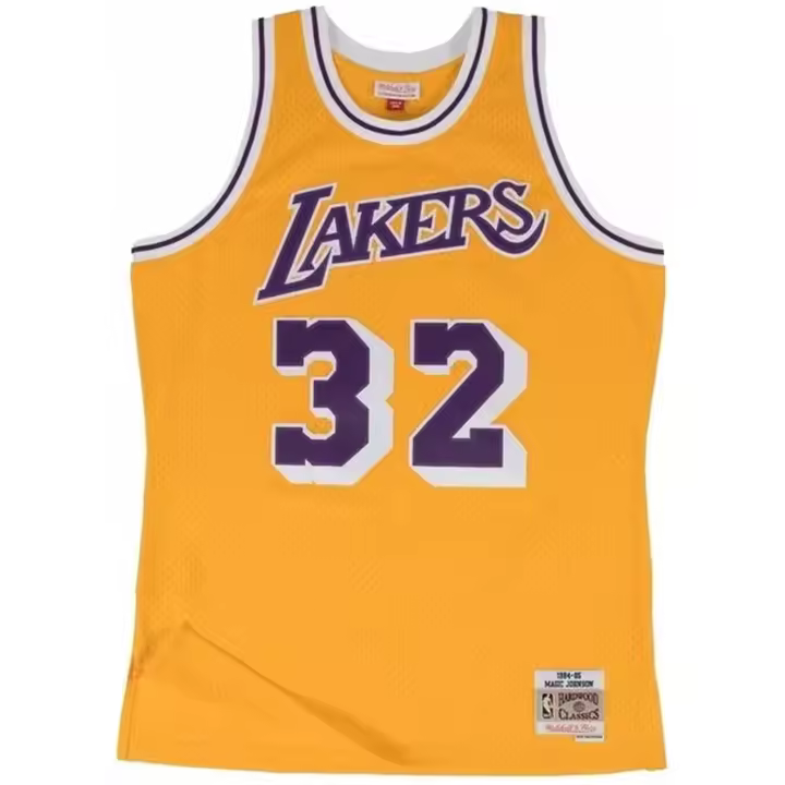 Camiseta de Baloncesto Mitchell & Ness Los Angeles Lakers para hombre en color amarillo - 1