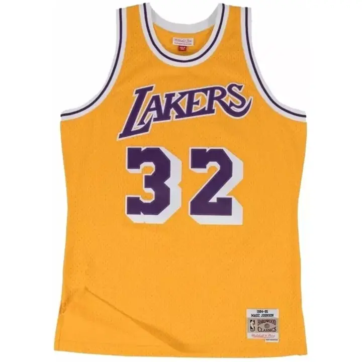 Camiseta de Baloncesto Mitchell & Ness Los Angeles Lakers para hombre en color amarillo - 1