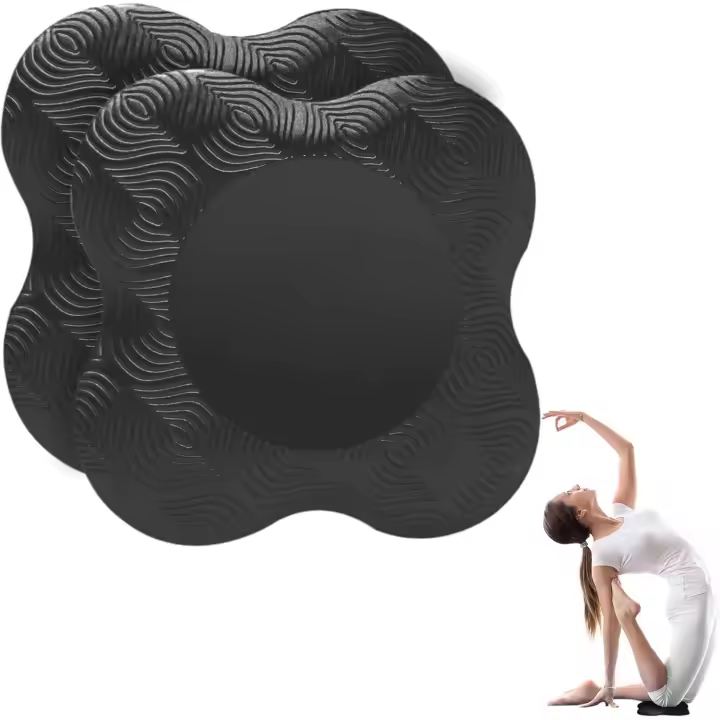 Esterilla de yoga antideslizante resistant al desgaste que protege las rodillas, Los Codos, Negro - 1