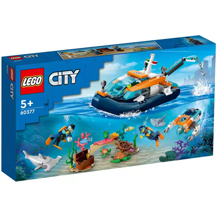 LEGO CITY - BARCO DE EXPLORACIÓN SUBMARINA, 60377, TIENDA CON LICENCIA OFICIAL - 1