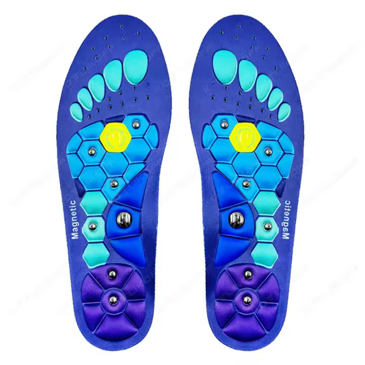Soles De Zapato Con Masaje Magnético Para Terapia De Arco Ortopédico Y Masaje De Pies Antideslizante Y Confortables Insole De EVA Para Relajación Y Soporte De Arco - 1