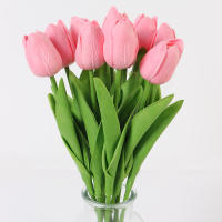 10Pcs Bouquet De Tulipes Artificiales 29cm Toque Realista PE Flores Falsas Para Decoración De Hogar Jardín Interior Navidad Boda - details 11