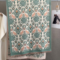 Poncho De Cashmere Floral Impresión Para Mujer Bufanda De Lujo Cálida Pashmina Viaje Chal Envoltura Estilo Elegante 2023 - details 23