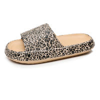 Sandalias De Plataforma Gruesa Para Mujer Leopardo Slides Suaves Para El Hogar Verano 2023 Playa Antideslizantes Tallas 44-45 - details 4