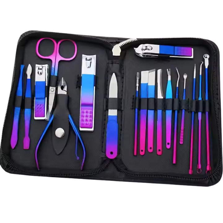 Kit Profesional De Manicura Y Pedicura Ouriner Con 9/18 Piezas Cuidado De Uñas Preciso Incluye Tijeras Y Cortauñas De Acero Inoxidable - 1