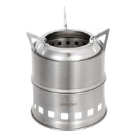 Estufa De Camping Lixada De Acero Inoxidable Para Leña Y Alcohol Estufa De Cocina Al Aire Libre Para Picnics BBQ Viajes Sin Ventilador - details 6