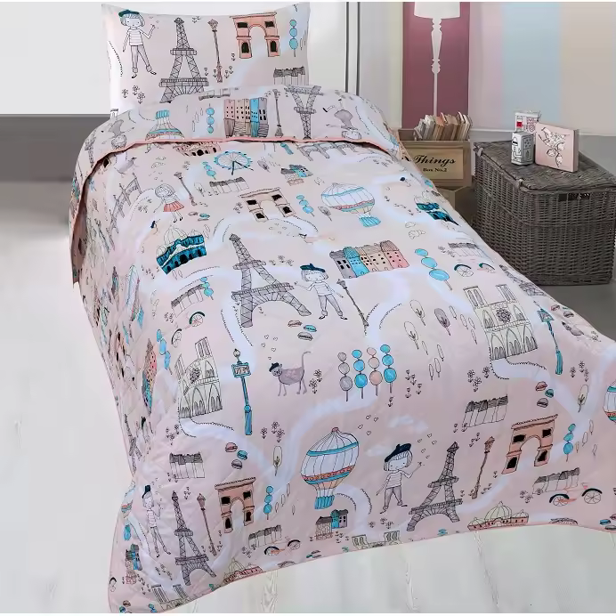 Colcha Bouti Infantil Cama 90 y Cama 105 con Cojín Niñas Ohlalá Dhestia Home  00213_24 - 1