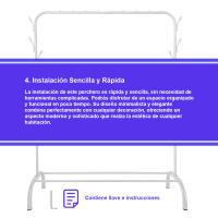Nyana Home Perchero Burro Premium Rack 1 Stand Medidas 148x110x41cm - details 4
