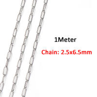 Cadena De Acero Inoxidable 1 Metro Para Pulseras Collares Joyería DIY Accesorios De Encontración Metal STAINLESS STEEL - details 5