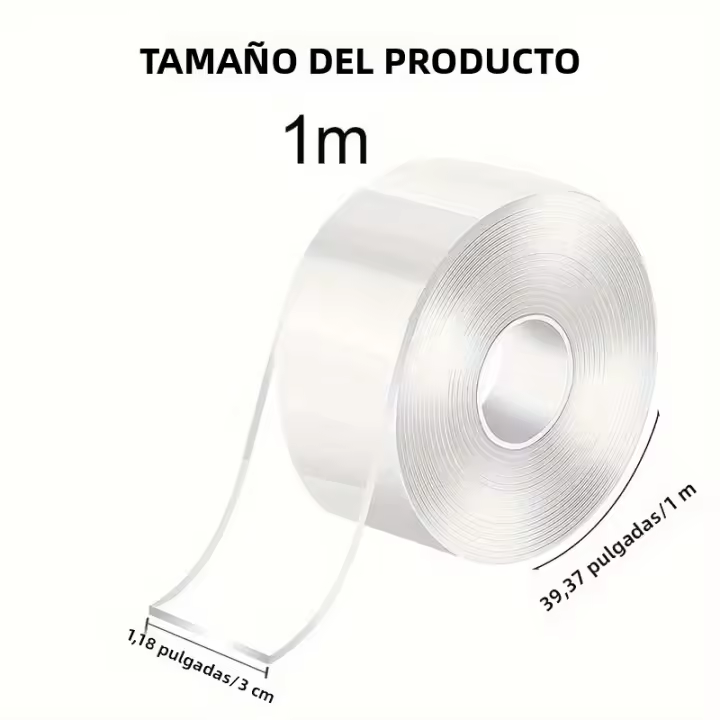 Cinta Doble Cara Nanotape No Huele a Gel Sticker Para Baño Y Cocina Fregadero De Lavabo Adhesivo Impermeable Ancho 3cm - 1