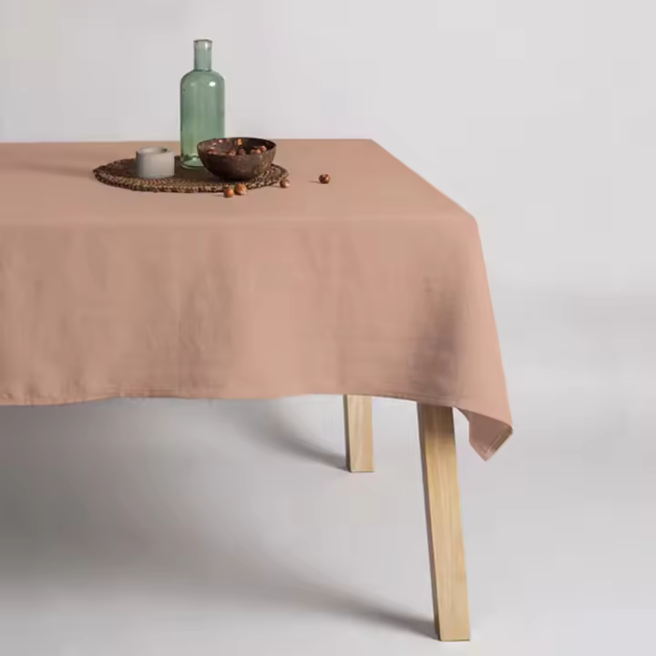 BL BELUM - Mantel Antimanchas Lino 100% Dustypink   - Mantel Mesa Rectangular  - Mantel Hidrófugo de Calidad en Varias Medidas - Manteles de Lino para Interior y Exterior - Mantel Elegante Made By BL BELUM - Mantel No traspasan Líquidos Made Spain - 1