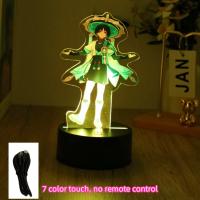 Lámpara 3D Anime Genshin Impact Luces Nocturnas LED Decorativas Toque Inteligente Para Dormitorio Regalo De San Valentín Decoración De Hogar - details 11