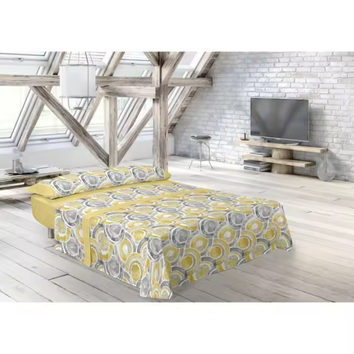 Pierre Cardin - Juego de Sábanas Pierre Cardin ABDON Gris Cama de 90 - 1