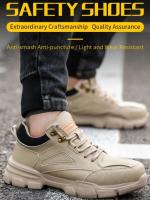 Zapatos De Seguridad Con Punta De Acero Para Hombres Antipinchazos Antideslizantes Botas De Trabajo Industriales Ligeros Y Transpirables - details 3