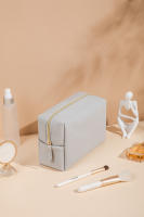 Bolsa De Viaje Portátil De Cuero PU Organizador De Maquillaje Impermeable Para Mujeres Tamaño Pequeño Medio Grande - details 5