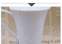 Collar De Cadena De Plata De Ley 925 0.8mm Para Mujeres Niñas Y Niños 40cm/45cm DIY Joyería Kolye Collares Collier - details 4