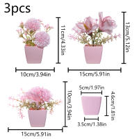 Set De 3 Plantas Miniatura En Macetas Simuladas Para Decoración De Hogares Restaurante Mesas Ventanas Y Estantes Material Plástico Estilo Bonsái - details 17