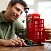 Bloques De Construcción De Teléfono De Londres Rojo 1460Pcs Compatible Con 21347 Decoración Para El Hogar Juguetes Para Niños Regalo De Cumpleaños - details 4