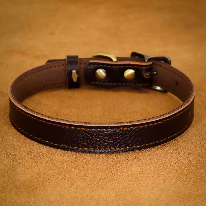 Collar De Cuero Genuino Para Perros Ajustable Collar De Mascota Real Suave Para Pequeños Chihuahuas Suministros Para Mascotas - 1
