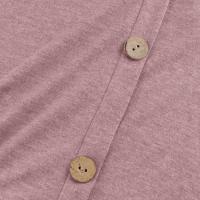 Vestido Casual Para Mujer De Color Sólido Con Botones Manga Larga Cuello Redondo A-Line Largo Hasta La Rodilla Fashion - details 22