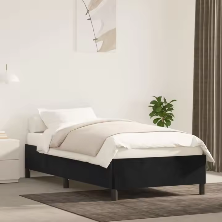 vidaXL Estructura de cama sin colchón terciopelo negro 80x200 cm - 1