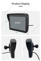 Monitor Portátil De Navegación GPS Para Motocicleta 5'' IPX7 Impermeable Con Parachoques Wireless Carplay Android Auto Dual BT WIFI - details 2