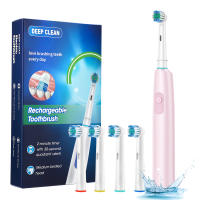 Cepillo De Dientes Eléctrico Rotativo 5 Modos Sonic Limpiador De Placa Para Adultos Recargable Con Cabezales Intercambiables Incluidos - details 2