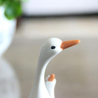 Estatua De Resina De Pato Perfecta Para Manualidades Patrón De Pato Madre Y Hijo Decoración Para Armario Sala De Estar Estilo Pastoral - details 4