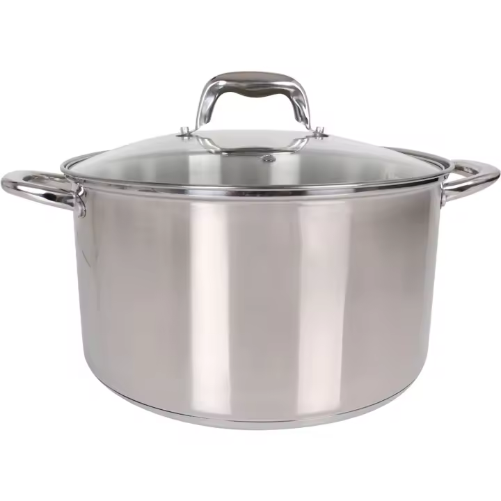 Quttin - Olla de Acero 28cm Colección New Caesar - Apta para Inducción - Alta Durabilidad y Resistencia - Diseño Ergonómico - Compatible con Todo Tipo de Cocinas - 1