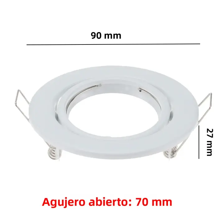 Marco De Techo Recubrimiento Redondo Ajustable De Alta Calidad Con Luz LED Para Bombilla GU10 MR16 Instalación Fija Para Foyer - 1