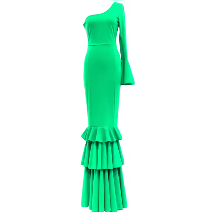VESTIDO FLAMENCA LICRA FABRICADO EN ITALIA . TALLAS XS/S 34/36 - 72CM 60CM 76CM . M/L 38/40 - 80CM 68CM 84CM . XL/XXL - 42/44/46 - 92CM 80CM 96CM LARGO 150CM - 1