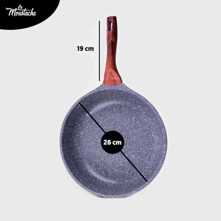 LA MOUSTACHE Sartén AMALFI de Aluminio Fundido con Revestimiento de Titanio Antiadherente, Todo Tipo de Cocinas, Sin PFOA - 1