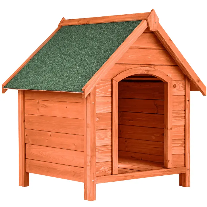 Tectake - Caseta para perros Bailey | El tejado puede abrirse para un limpieza más fácil | Madera tratada | Tejado con superficie de betún, impermeable - 1