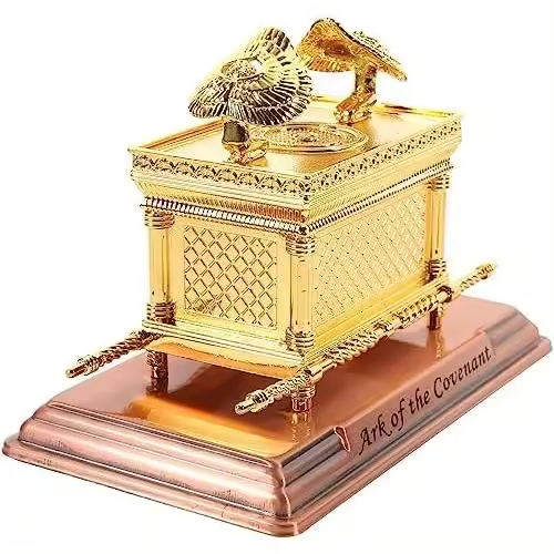 Arca de modelo de réplica de estatua chapada en oro con contenido Testimonio judío Judaica Israel Mesa de réplica de estatua - 1