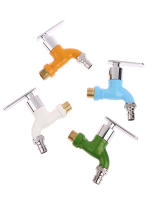 Grifo De Pared Montado 1/2" Hombre En 4 Colores Con Conector Rápido Para Máquina De Lavar Jardín Y Balcones Material Plástico - details 11