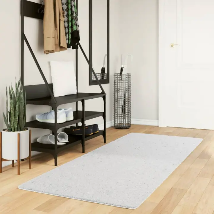 vidaXL Alfombra de pelo corto OVIEDO gris 80x200 cm - 1