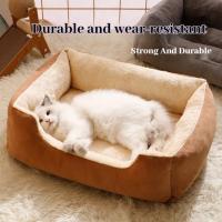 Cama Rectangular Para Gatos Y Perros Gruesa Y Cálida Para Todas Las Estaciones Resistente Al Desgaste Accesorios Para Gatos Cama De Muebles - details 7