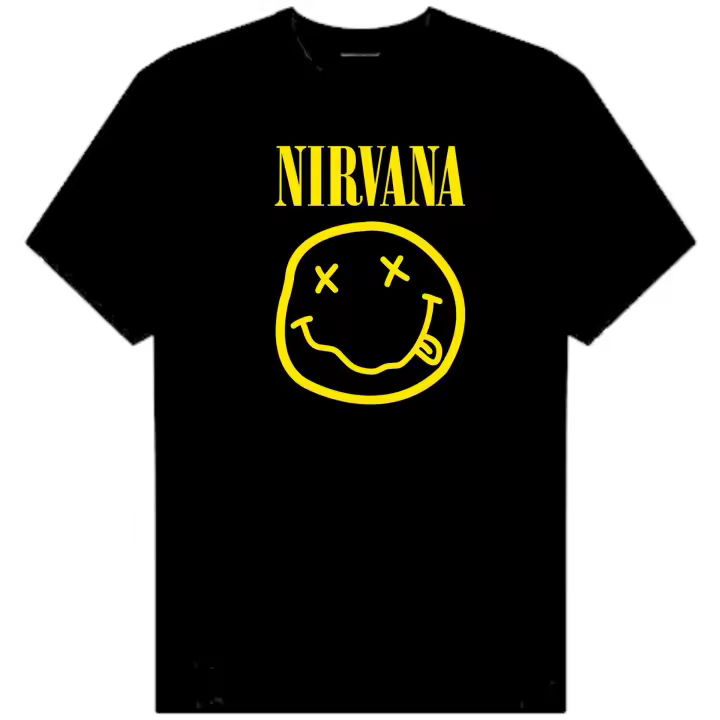 Camiseta Nirvana | Algodón | Manga Corta - Tejido tubular, sin costuras laterales. - Punto liso - 1