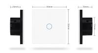 Interruptor Táctil EU AC100 240V Panel De Vidrio Templado Negro Y Blanco Sensor De Luz Para Pared Material De Control De Electrodomésticos - details 0