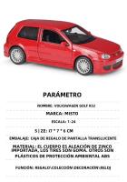 Modelo De Coche De Colección Maisto 1:25 Volkswagen Golf R32 Metálico Simulación De Automóvil Para Decoración Y Juguetes Regalo Para Adultos Y Niños - details 0