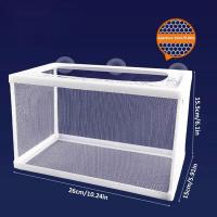 Caja De Criador De Peces Con Red Y Ventosas Para Acuario Caja De Incubación De Juveniles De PP+Malla Tamaño Pequeño 16x14x15cm Tamaño Grande 26x15x16cm - details 2