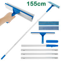 Cepillo De Limpieza De Ventanas Ajustable Con Mango Extensible Doble Cara Limpia De Vidrio Con Esponja De Silicona Herramienta De Limpieza Para El Hogar - details 0